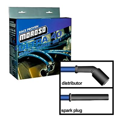 Moroso 73661 Ultra 40 Blue Custom Wire Set (Unsleeved, GM LS Series, COP, Long)