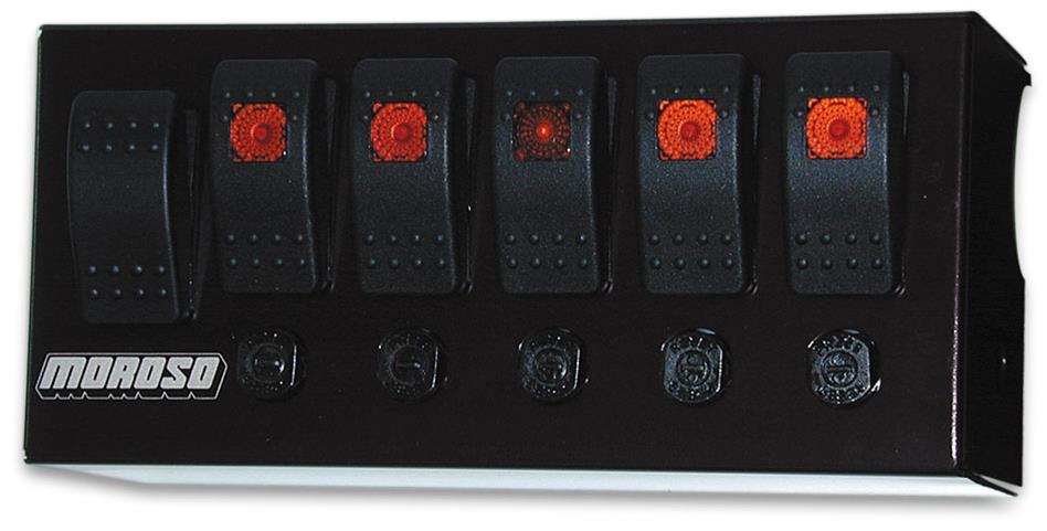 Moroso 74190 Switch Panel, Roll Cage, Rocker