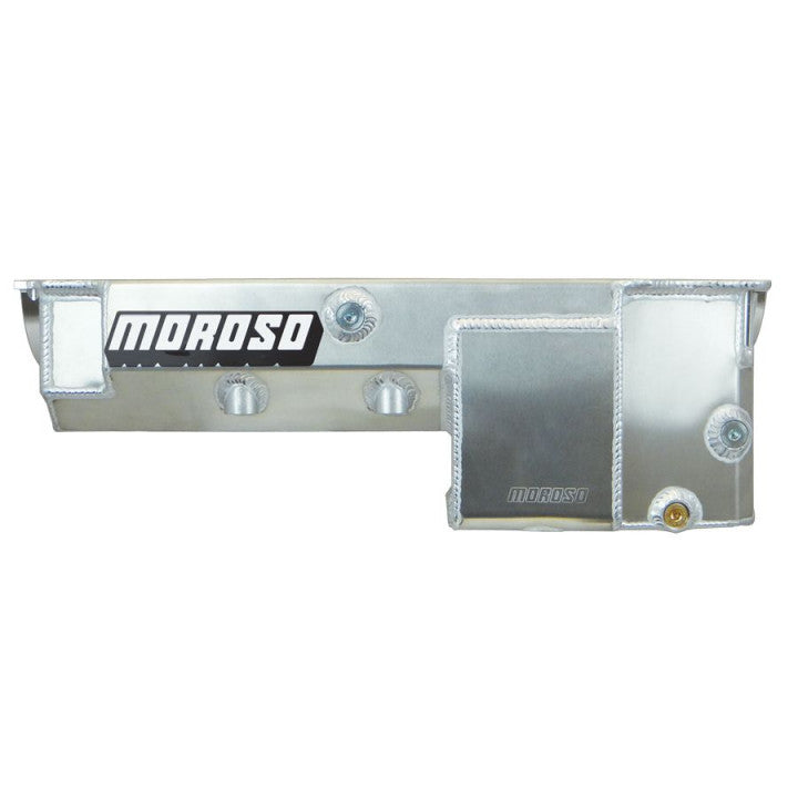 Moroso 20485 Wet Kicked-Out Sump Aluminum Oil Pan (8 deep/6-7qt/BBC-Mark IV-Bracket Cars)