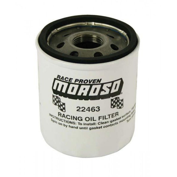 Moroso 22463 Short Design Race Oil Filter (27 microns) for Ford 4.6/5.4, GM LS Series 07+