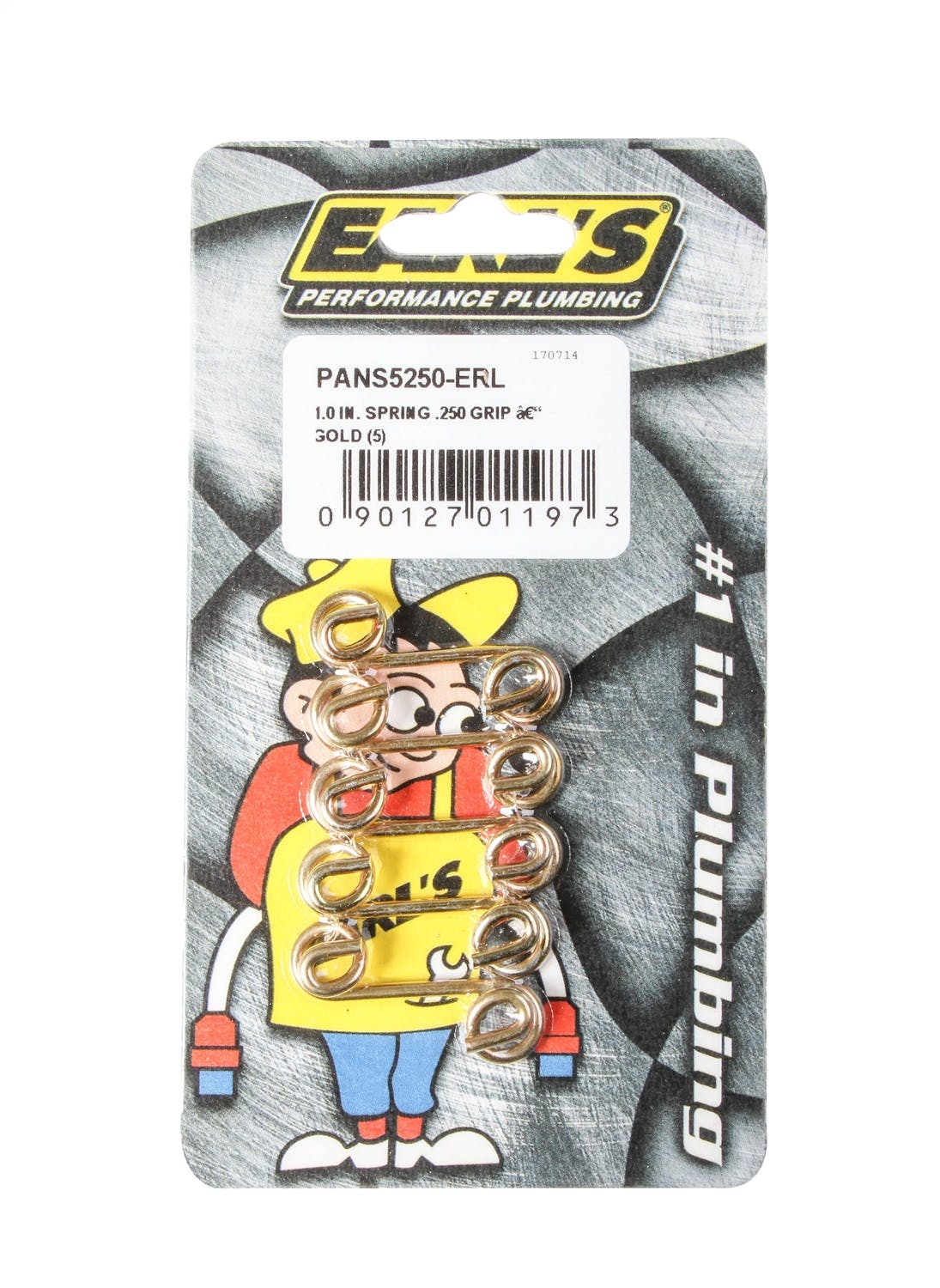 Earl's Performance Plumbing PANS5250-ERL 1.000 IN. SPRING .250 GRIP - GOLD (5)