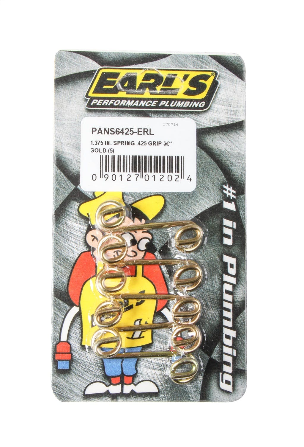 Earl's Performance Plumbing PANS6425-ERL 1.375 IN. SPRING .425 GRIP - GOLD (5)