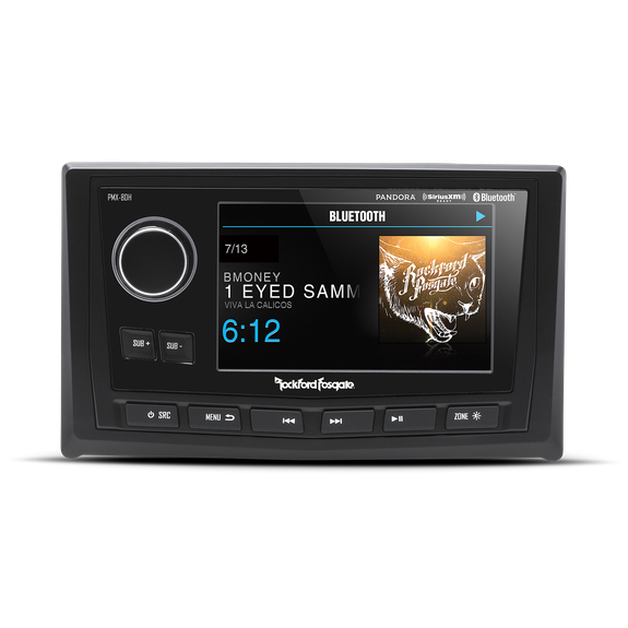 Rockford Fosgate 5” wet bonded IPX6 color display for PMX-8BB, ultra-thin design, composite camer pn pmx-8dh