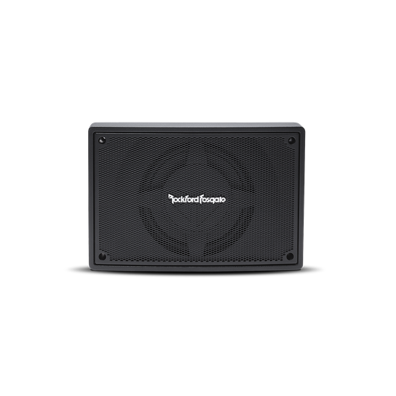 Rockford Fosgate 8” under seat powered subwoofer
150 watts RMS, H 3.3” x W 13.9” x D 9.4” pn ps-8
