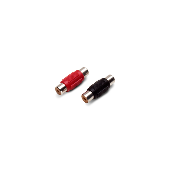 Rockford Fosgate RCA splices two male ends together, 
pack of 2, (1) black, (1) red pn rfis