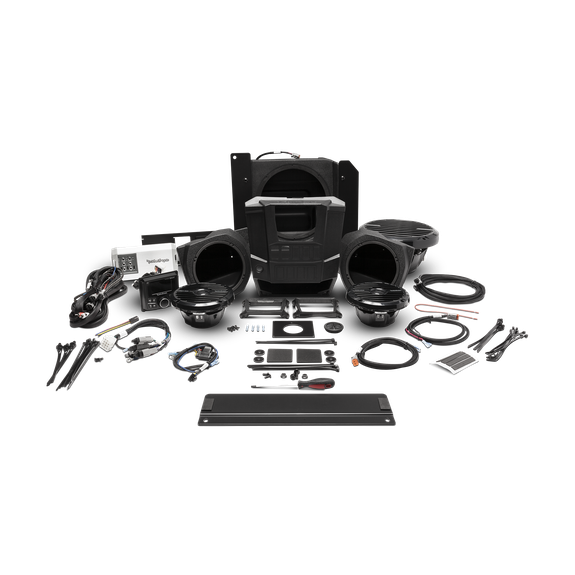 Rockford Fosgate 400 watt stereo, front speaker, and subwoofer kit for select Ranger models pn rngr-stage3