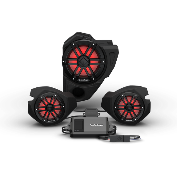 Rockford Fosgate 800W, Color Optix front speakers & Color Optix sub kit for select Ride Command m pn rzr14rc-stg3