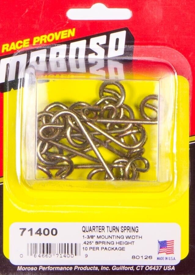 Moroso 71400 1-3/8 Replacement Fastener Springs (.425 Spring Height, .090 Wire Diameter)