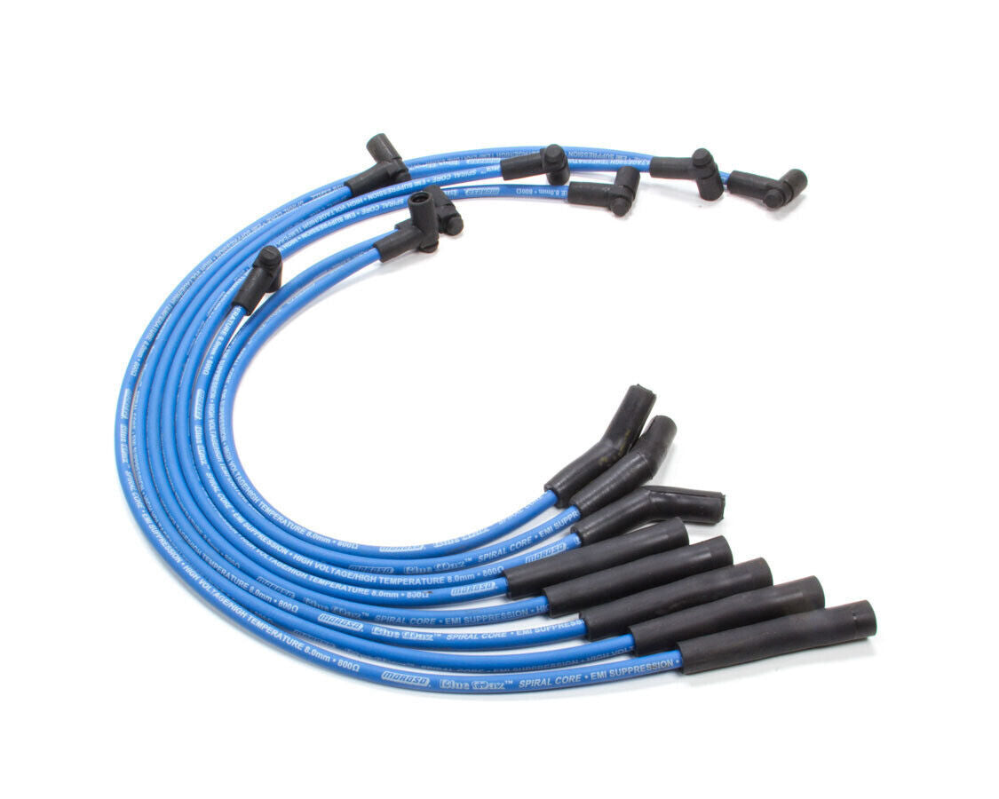 Moroso 72570 Blue Max Spiral Core Custom Wire Set (Blue/Unsleeved/135° and Straight/HEI)
