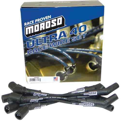 Moroso 73727 Ultra 40 Black Custom Wire Set (Unsleeved, GM LS Series, COP, Medium)