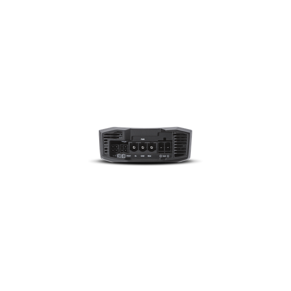 Rockford Fosgate 5 channel amplifier 100x4 + 400x1 @ 4Ω,
100x4 + 600x1 @ 2Ω, NA + 600x1 @ 1Ω pn t1000x5ad