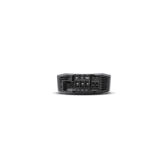 Rockford Fosgate 5 channel amplifier 100x4 + 400x1 @ 4Ω,
100x4 + 600x1 @ 2Ω, NA + 600x1 @ 1Ω pn t1000x5ad