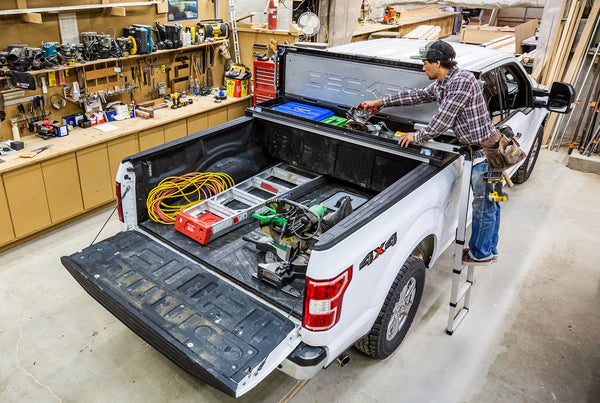 DECKED TBFDLT22 Full-size pickup truck tool box deep tub with ladder - Tundra rail system