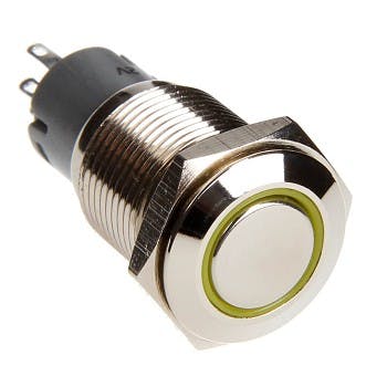 Race Sport Lighting RS-2P16MM-LEDY LED Two Position on/off Switch Yellow